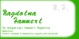 magdolna hammerl business card